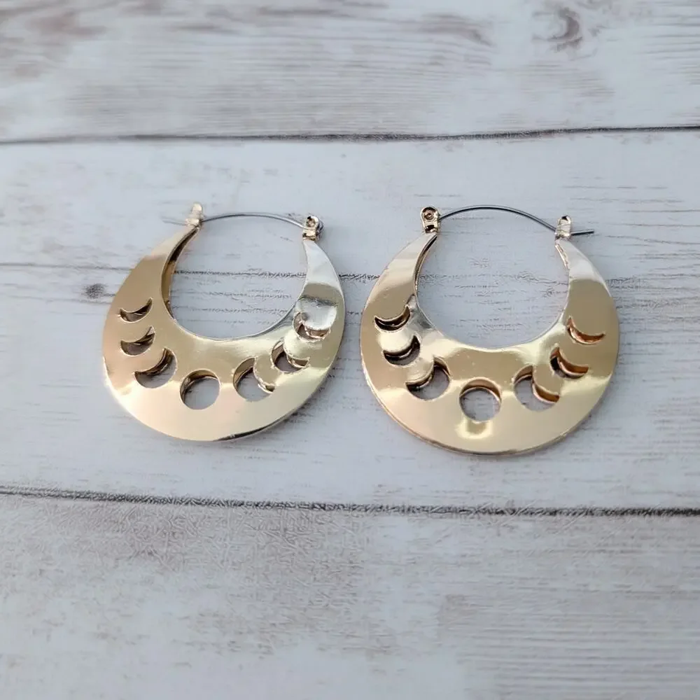 Stylish Gold Tone Dangle Earrings For Pierced Ears